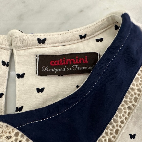 Catimini Butterfly Tee with Collar - Picture 5 of 11